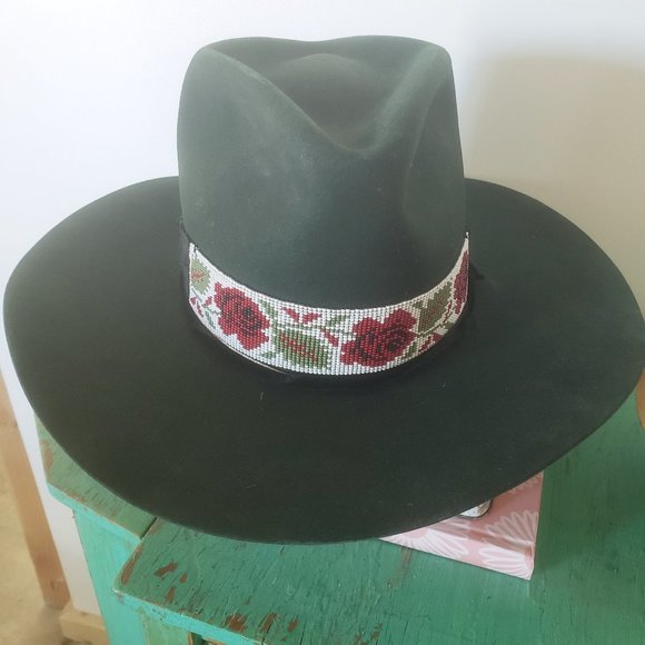 Aspen Hatter Accessories - Aspen Hatter handmade hat!! With hand sewn beaded rose band.